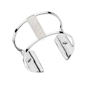 Silver Barrette Precious 40mm cuff bracelet with crystal detail
