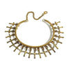 Gold Bee Fierce Cuff bracelet with dangling cross charms.
