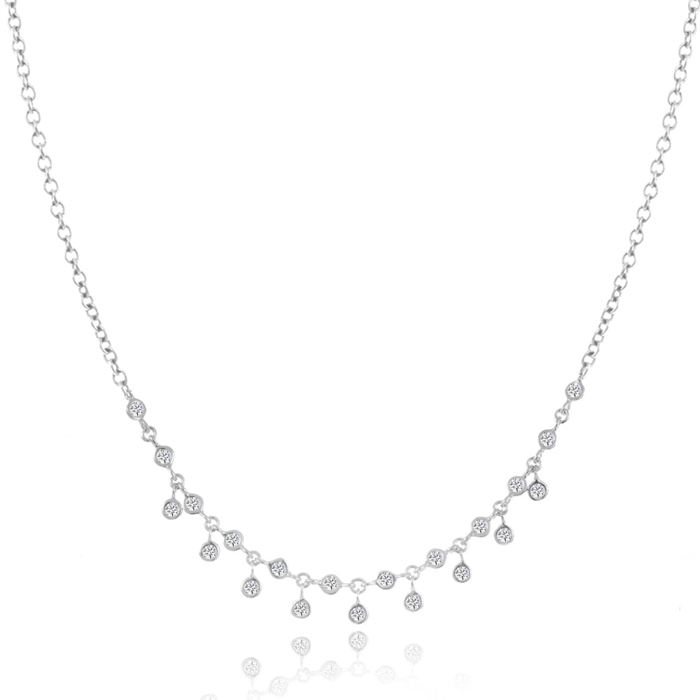 Bezel Diamond Necklace-Meira T-Swag Designer Jewelry