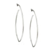 Blake White Gold Oval Hoop Earrings

