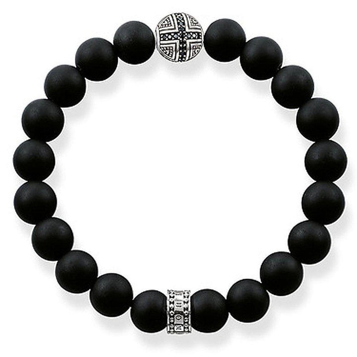 Bracelet with Cross Accent Bead-Thomas Sabo-Swag Designer Jewelry