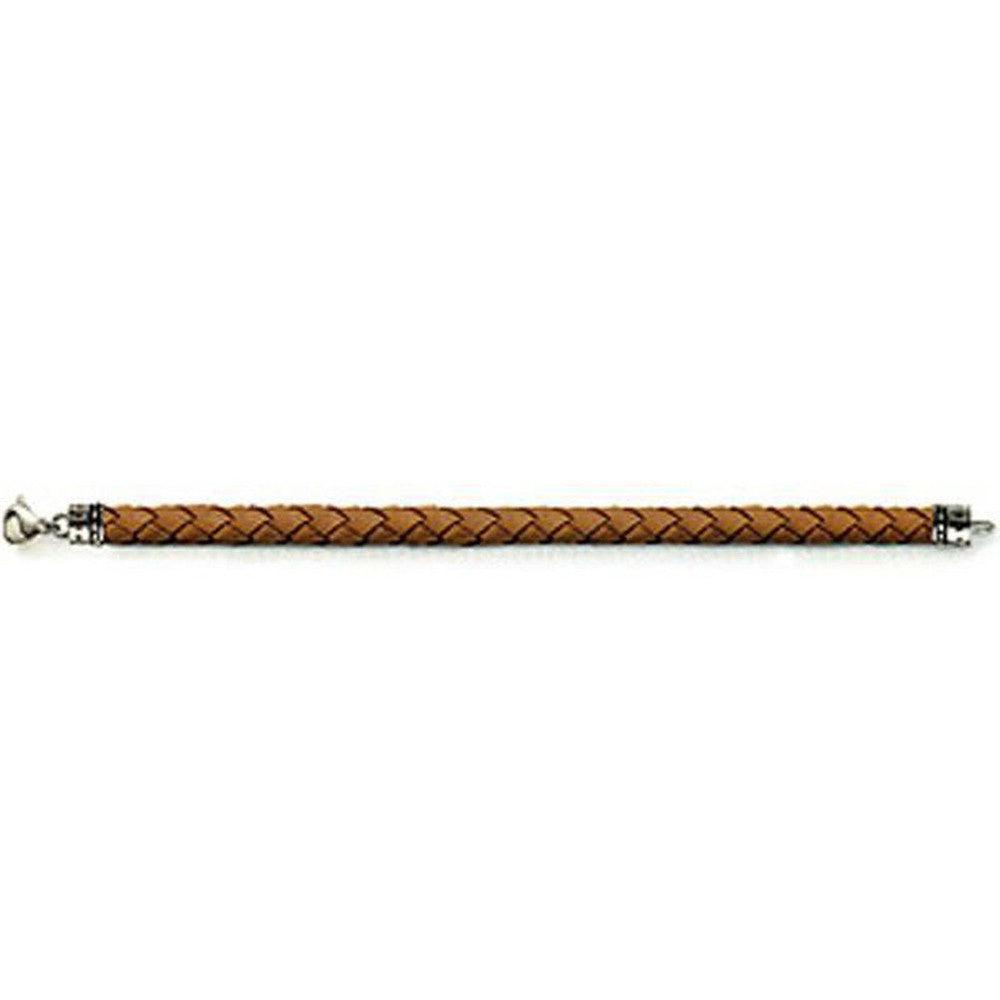 Braided Tan Leather Bracelet-Thomas Sabo-Swag Designer Jewelry