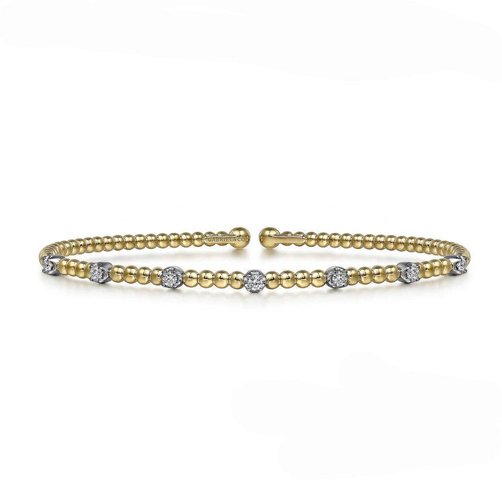 Bujukan Stationed Diamond Bar Bracelet Yellow Gold-Gabriel & Co-Swag Designer Jewelry