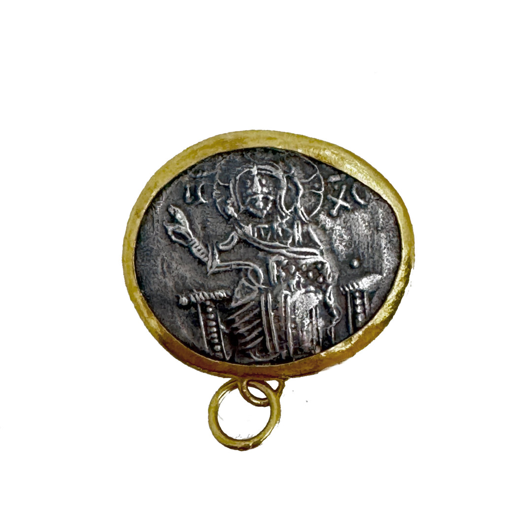 Byzantine Coin of John III and Virgin Mary-Prehistoric Works-Swag Designer Jewelry
