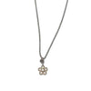 Dainty silver chain mini flower pendant necklace
