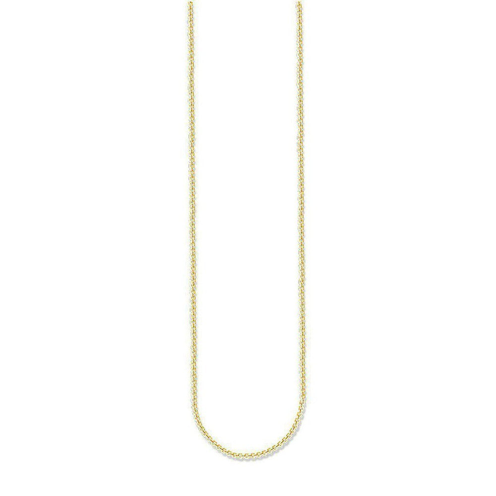 Gold-plated chain necklace, delicate design, elegant style.
