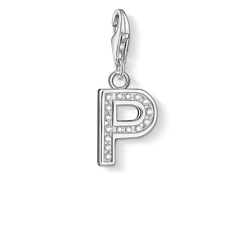 Charm 0238 Pave Letter P-Thomas Sabo-Swag Designer Jewelry