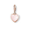 Charm 1363 Pink Heart rose gold charm, featuring a delicate pink crystal heart.
