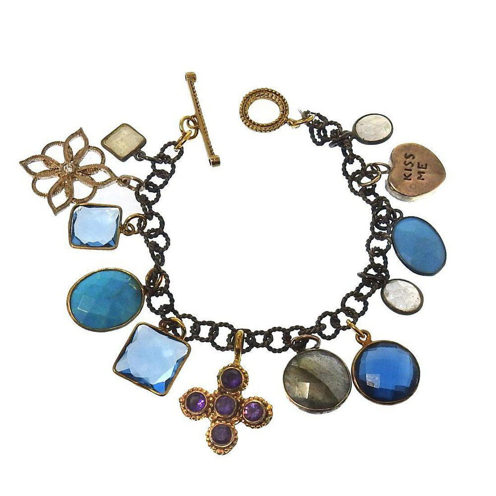 Charm Bracelet Blue Mood-Emily Keifer-Swag Designer Jewelry