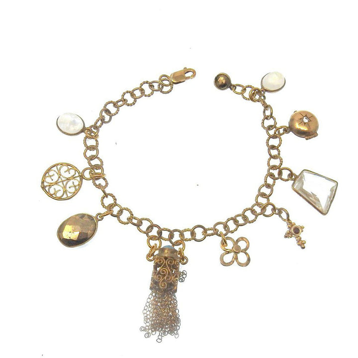 Charm Bracelet Vintage Girl Garnet-Emily Keifer-Swag Designer Jewelry