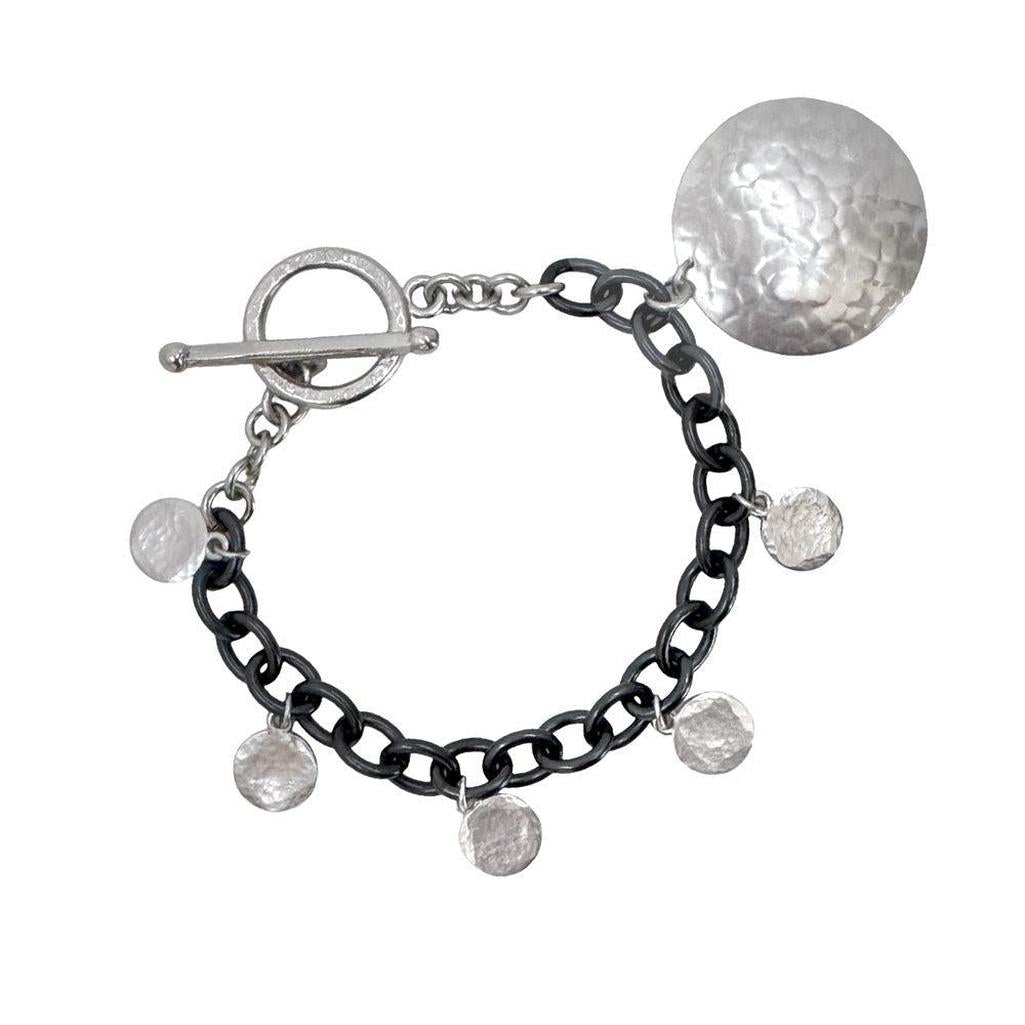 Charm Bracelet in Silver and Rhodium-Evelyn Knight-Swag Designer Jewelry