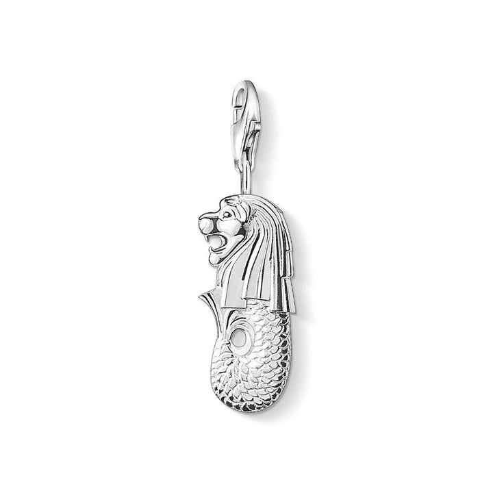 Charm IC2570 Merllon Singapore Merlion silver charm
