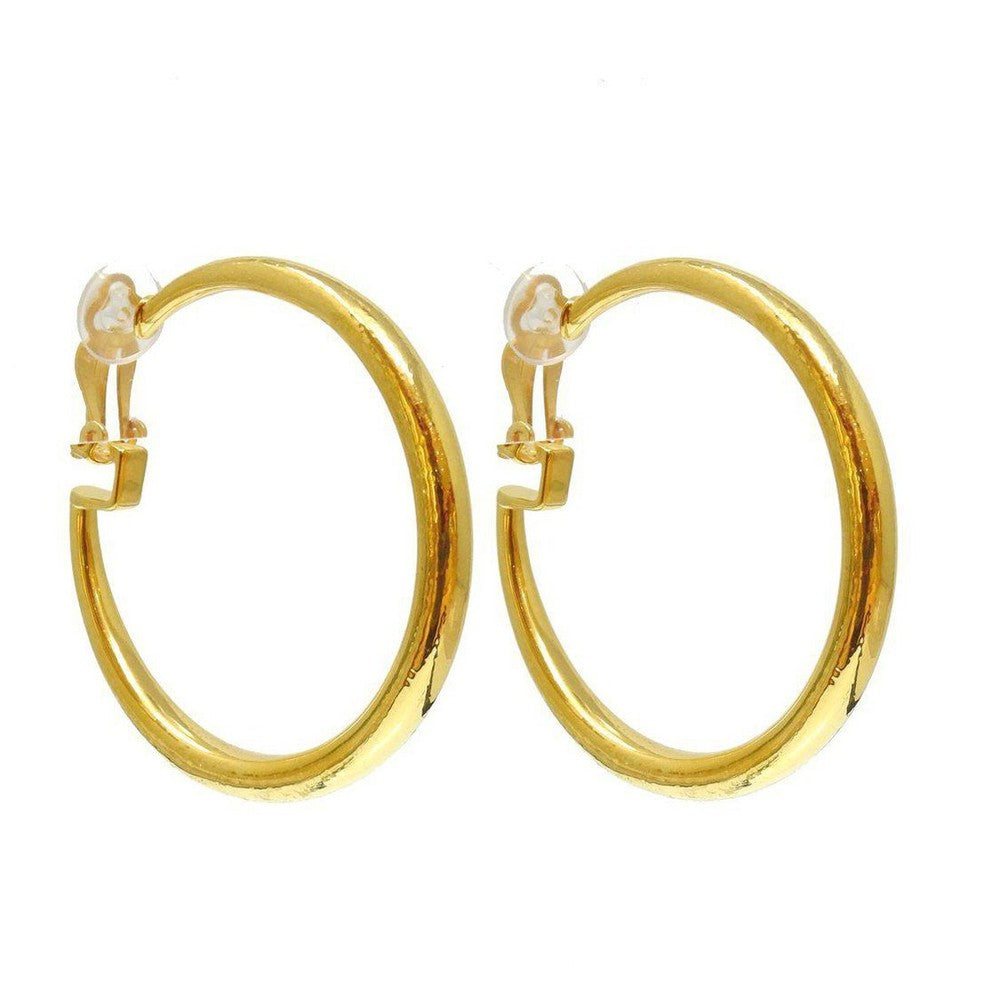 Classic Round Hoop Clip Earrings-Vaubel Designs-Swag Designer Jewelry