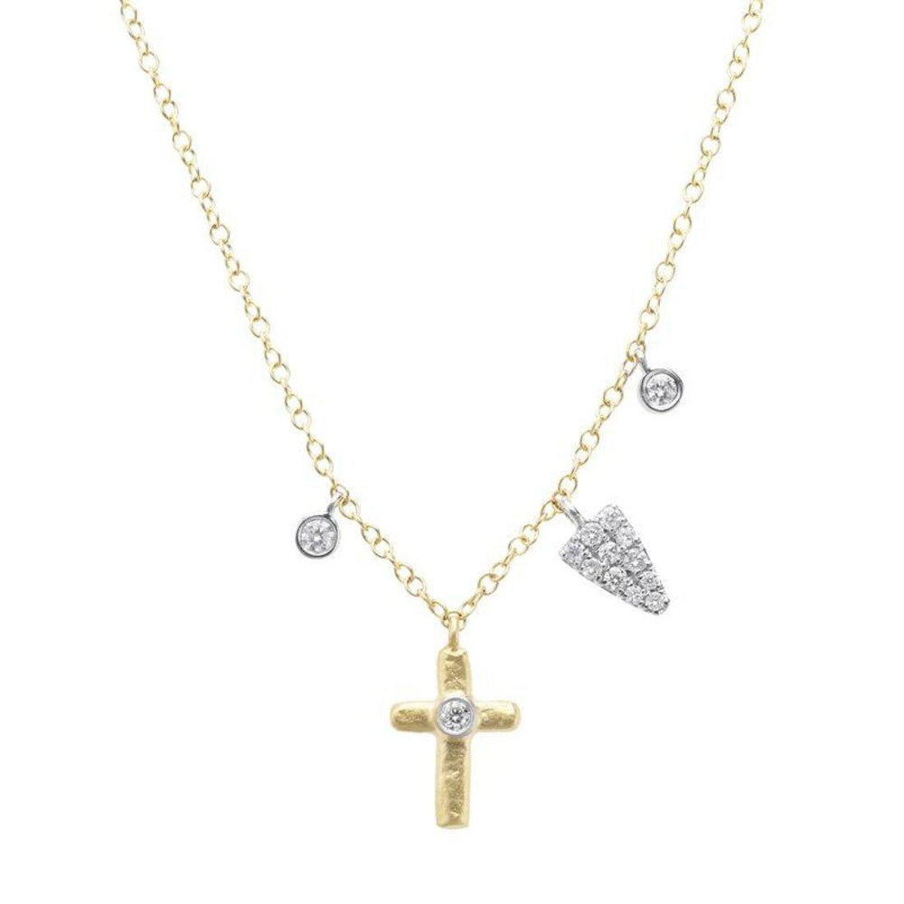 Cross in Yellow Gold-Meira T-Swag Designer Jewelry