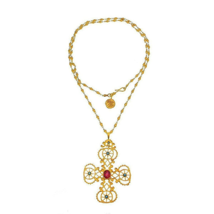 Crown Cross Necklace-Gypsy-Swag Designer Jewelry