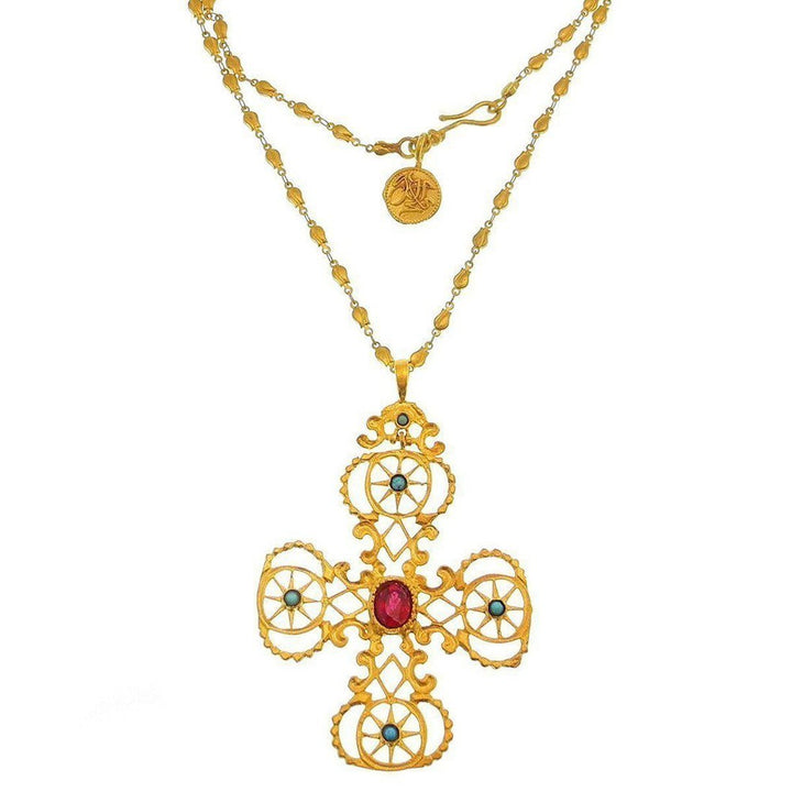 Crown Cross Necklace-Gypsy-Swag Designer Jewelry