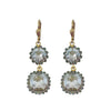 Crystal Dangle Earrings in Gray Crystal-La Vie Parisienne-Swag Designer Jewelry