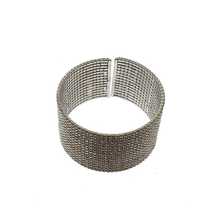 Crystal Silver Cuff-Swag Designer Jewelry-Swag Designer Jewelry