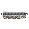 Crystal and Hematite Beaded Bracelet: Elegant gray, gold, and clear crystal design.
