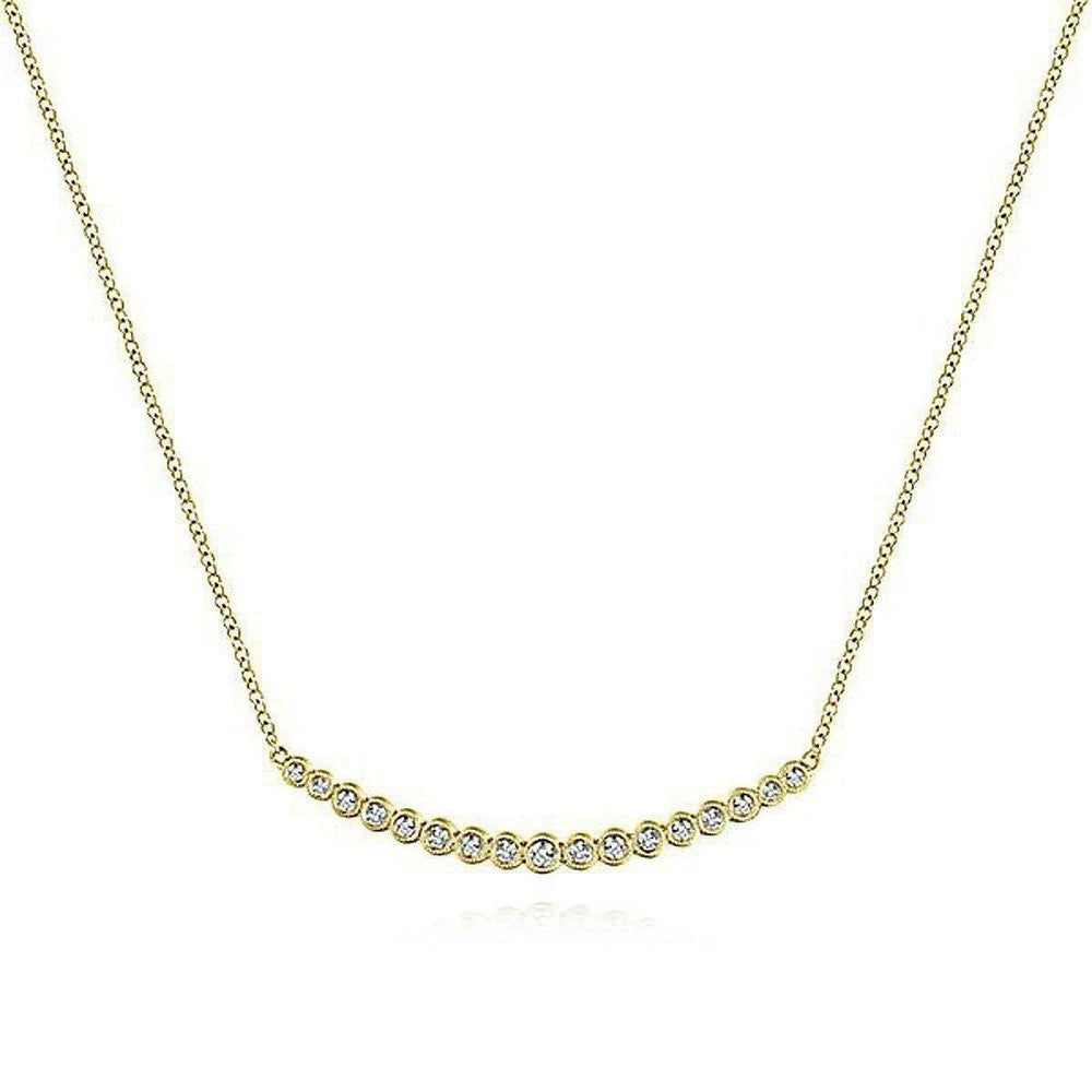 Curved Diamond Bar Necklace-Gabriel & Co-Swag Designer Jewelry