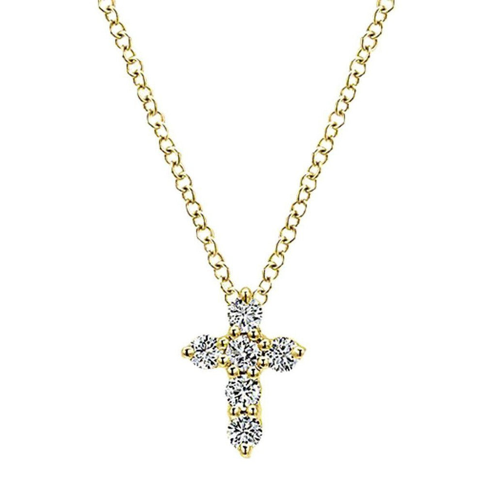 Diamond Cross Necklace-Gabriel & Co-Swag Designer Jewelry