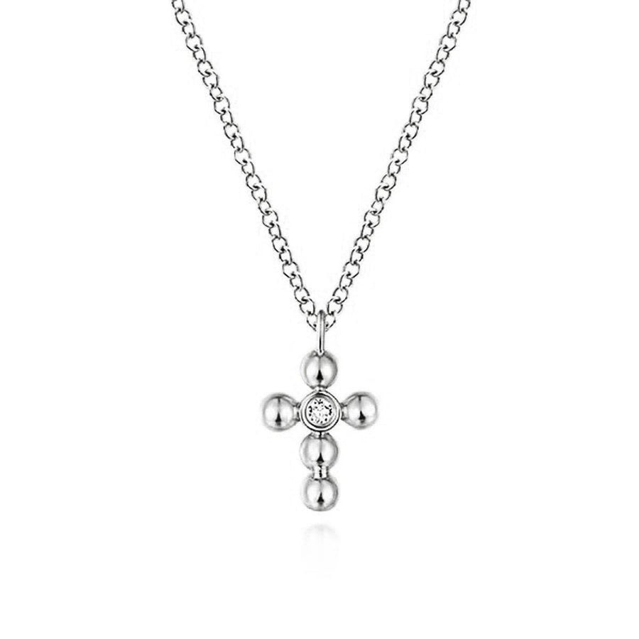 Diamond Cross in White Gold-Gabriel & Co-Swag Designer Jewelry