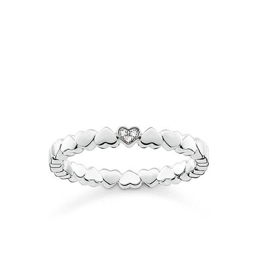 Diamond Hearts Band-Thomas Sabo-Swag Designer Jewelry