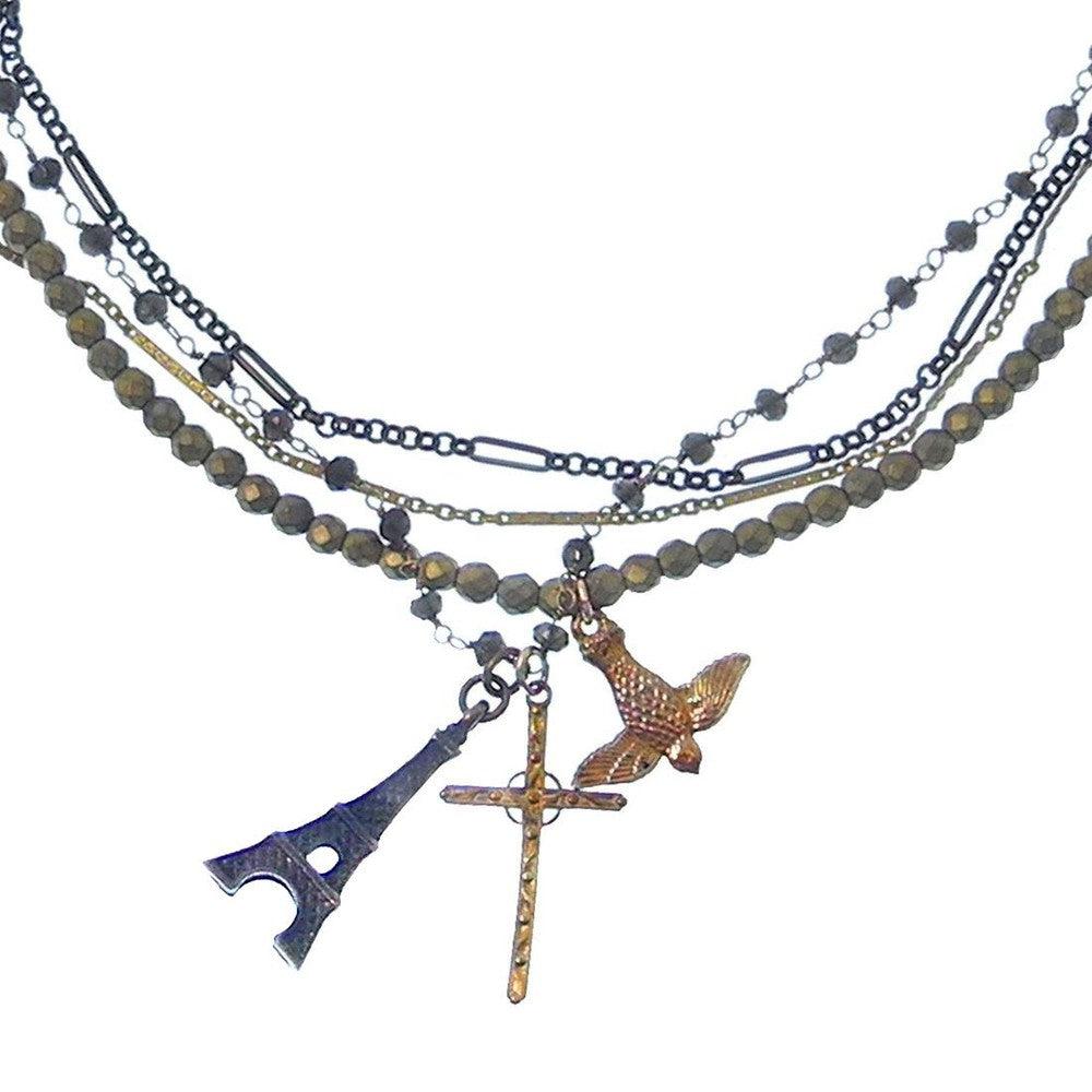 Eiffel Tower, Dove and Cross-Andrea Barnett-Swag Designer Jewelry