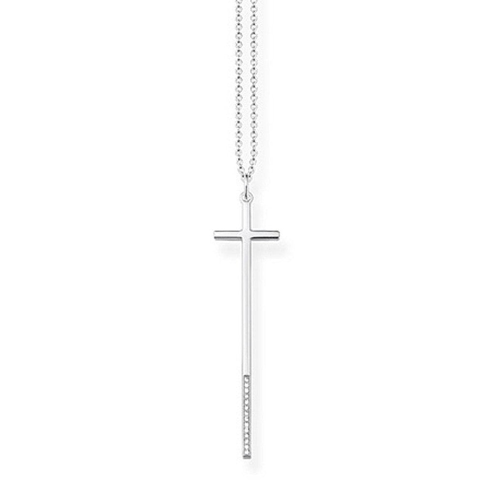 Elongated Diamond Cross Necklace-Thomas Sabo-Swag Designer Jewelry