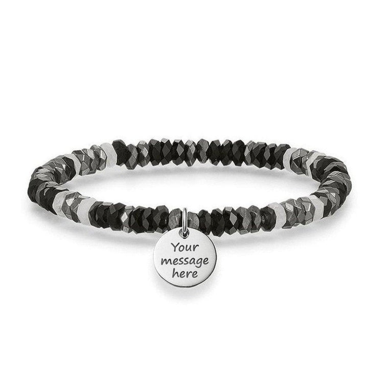 Engravable Black Bead Bracelet-Thomas Sabo-Swag Designer Jewelry