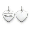 Engravable silver heart pendant, Thomas Sabo, customizable for personal message.
