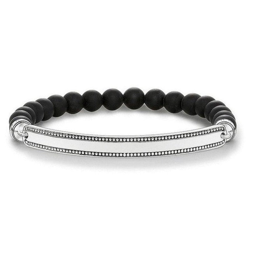 Engravable Obsidian Bracelet-Thomas Sabo-Swag Designer Jewelry