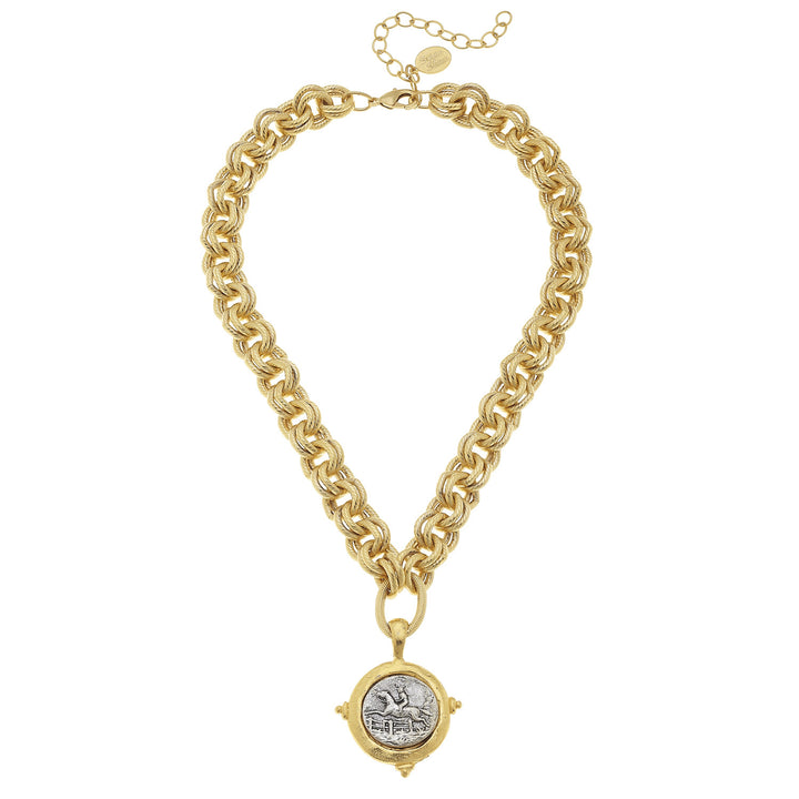 Equestrian Coin Necklace-Susan Shaw-Swag Designer Jewelry