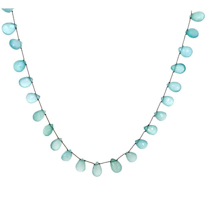 Faceted Peru Onyx Teardrop Necklace-Margo Morrison-Swag Designer Jewelry