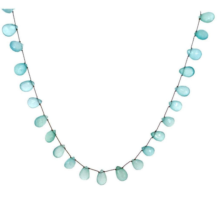Faceted Peru Onyx Teardrop Necklace-Margo Morrison-Swag Designer Jewelry
