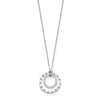 Forever Together necklace with interlocking circles, one set with diamonds, on a delicate chain.
