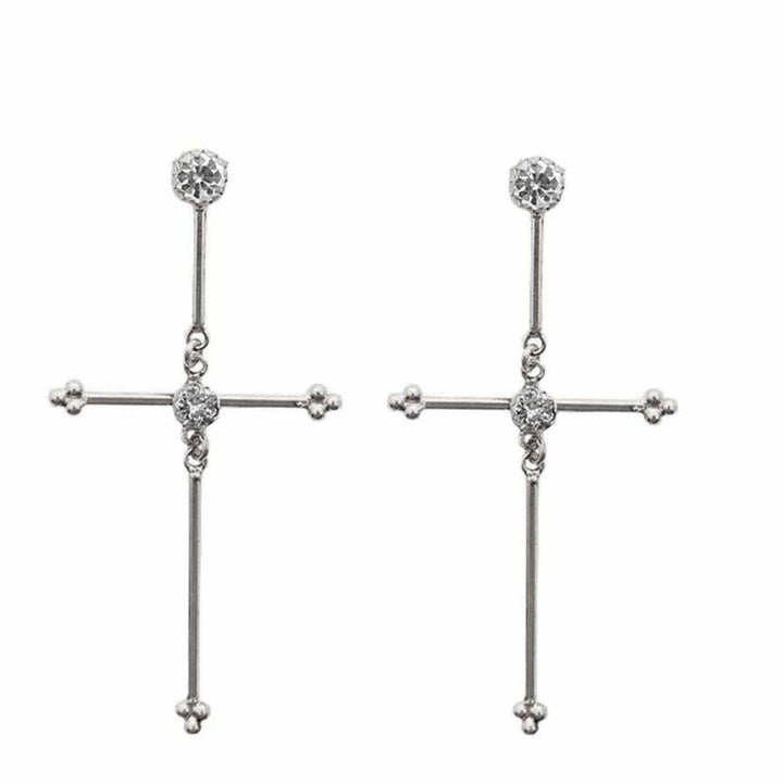 Garland Cross Earrings-Virgins Saints and Angels-Swag Designer Jewelry