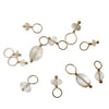 Gemstone Accents: Clear quartz & gold-filled wire jewelry findings; perfect for DIY earrings, necklaces.

