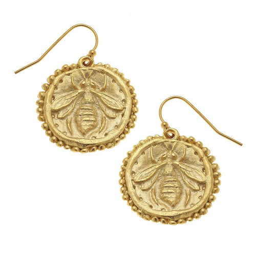Gold Bee On Wire-Susan Shaw-Swag Designer Jewelry