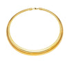 Gold Cobra Necklace:  Stylish gold-toned choker necklace with ribbed design.

