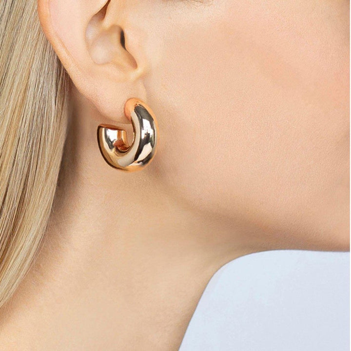 Gold Small Hoop Earrings-Janis Savitt-Swag Designer Jewelry