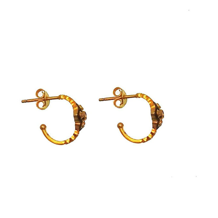 Gold Vermeil Hoop Earrings-Bijou Amani-Swag Designer Jewelry