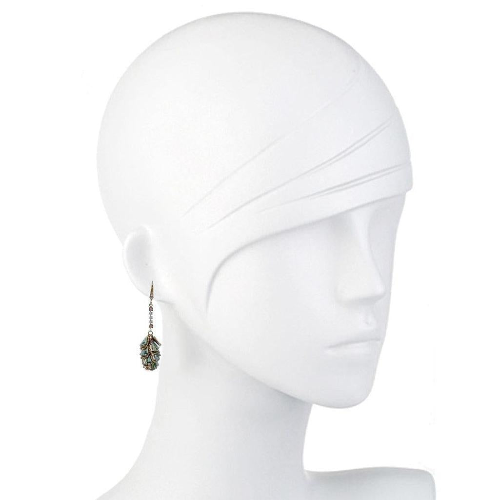 Green Crystal Earrings-Theia Jewelry-Swag Designer Jewelry
