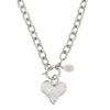 Hand Cast Silver Heart Toggle Necklace-Susan Shaw-Swag Designer Jewelry