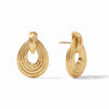 Havana Demi Doorknocker gold earrings: Textured, statement piece.
