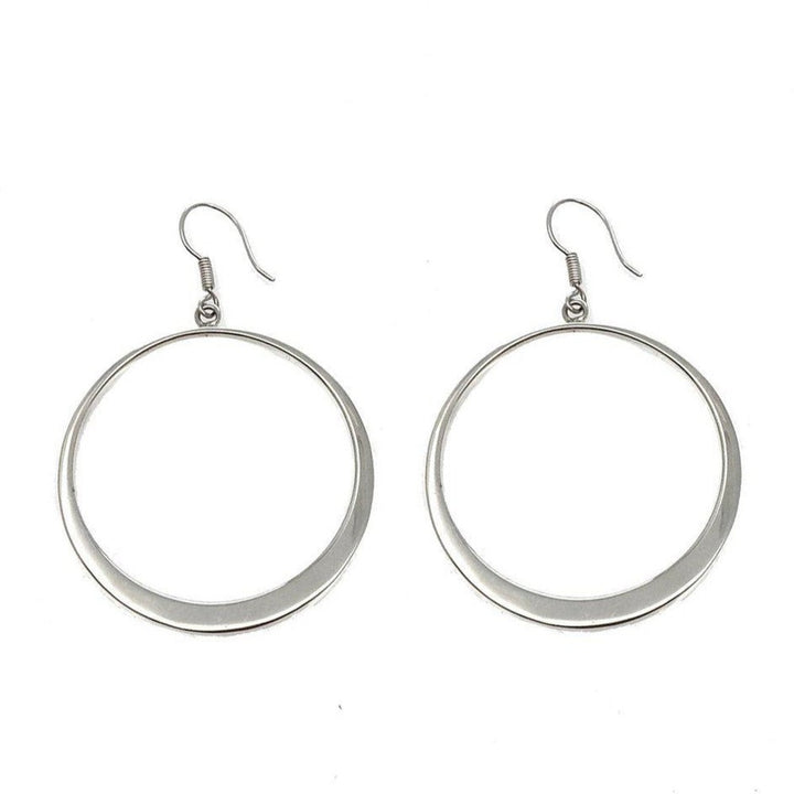 Hoop Earring with wire-Taxco Sterling-Swag Designer Jewelry