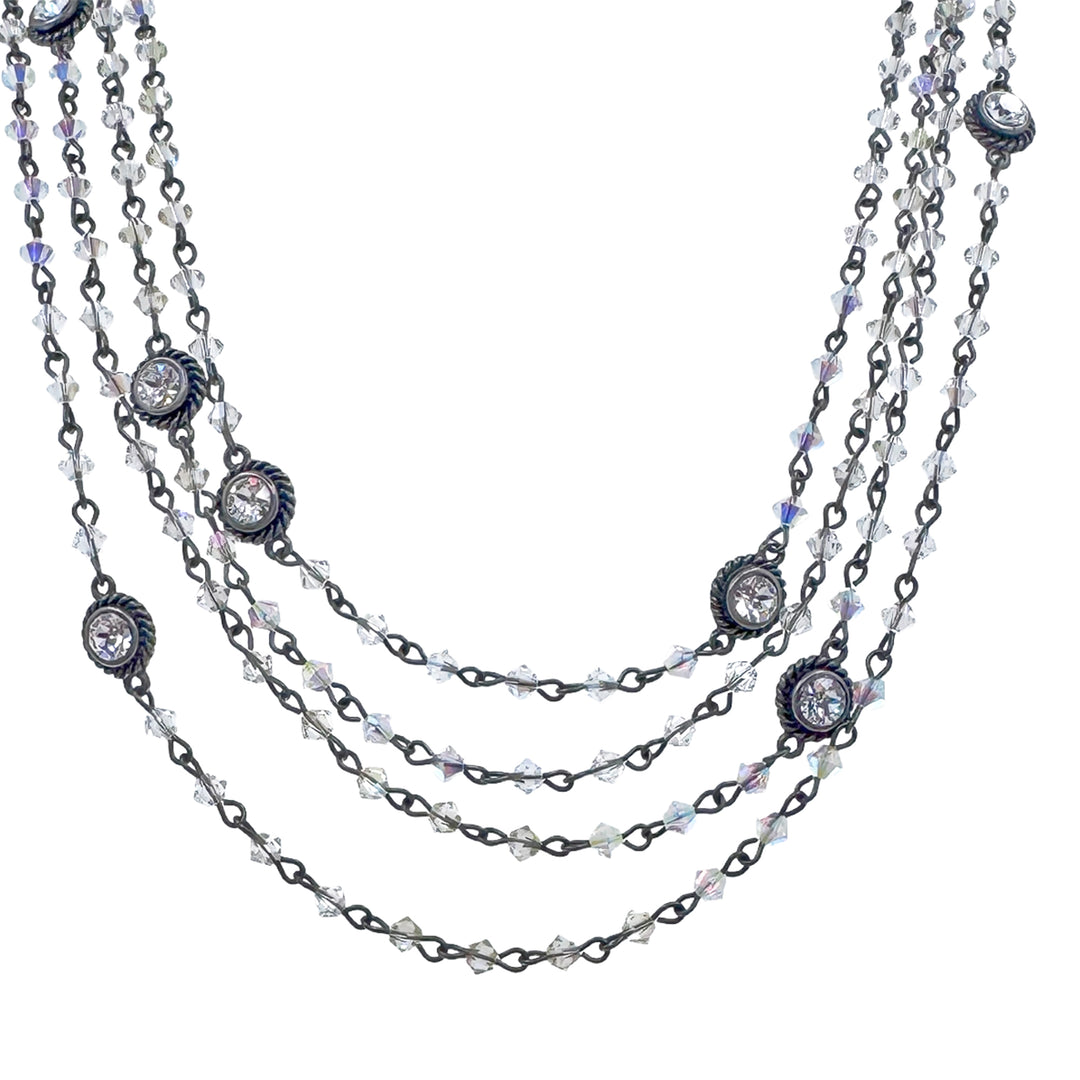 Magdalena in Rhodium-Virgins Saints and Angels-Swag Designer Jewelry