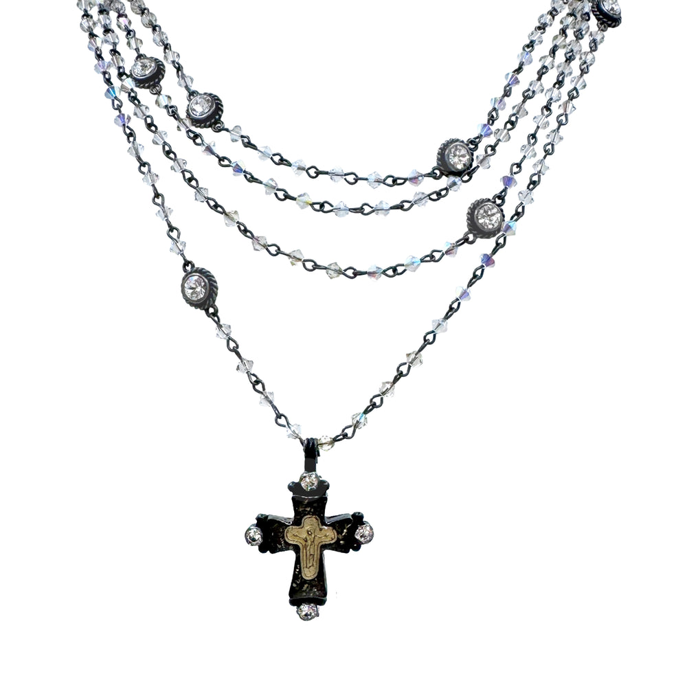 Magdalena in Rhodium-Virgins Saints and Angels-Swag Designer Jewelry
