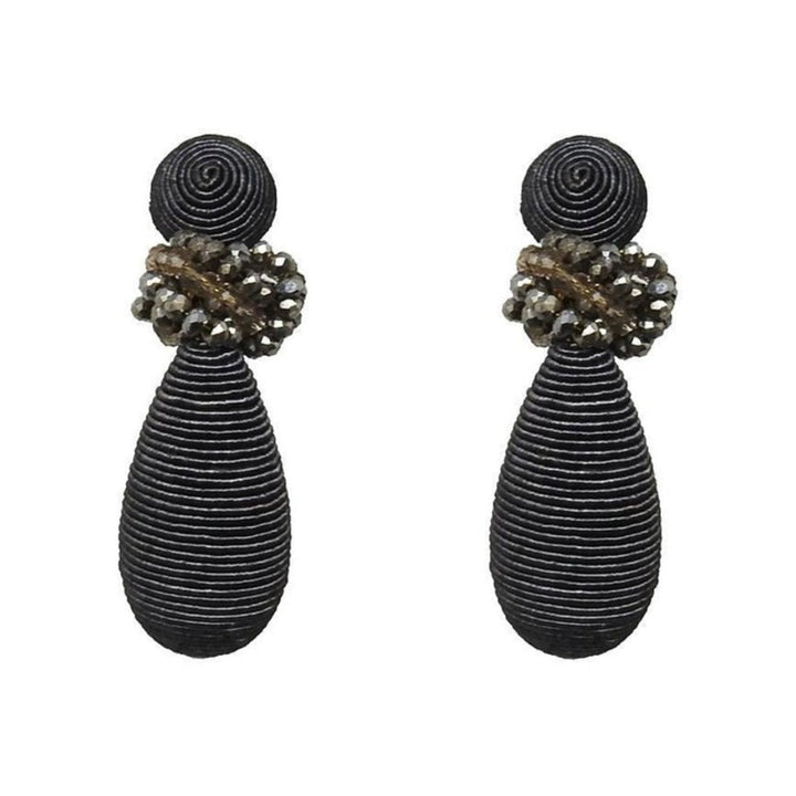 Imperial Bead Knotted Teardrop Earrings-Suzanna Dai-Swag Designer Jewelry