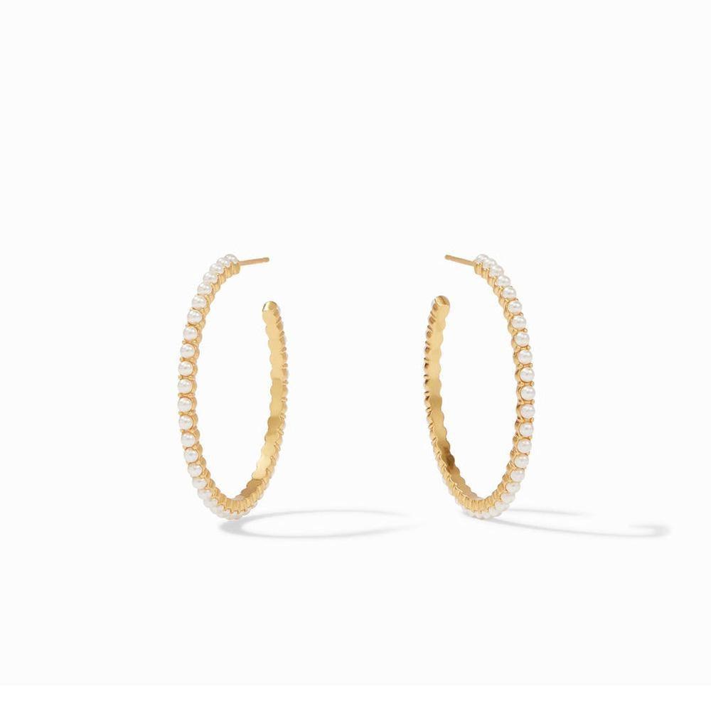 Juliet Hoop Earrings Pearl-Julie Vos-Swag Designer Jewelry